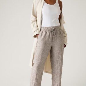 Athleta Retreat Linen High Rise Ankle Pant XS 100% linen